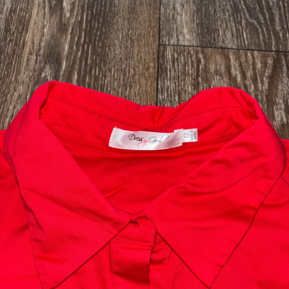 Women’s Red Shirt Dress - Picture 3 of 6